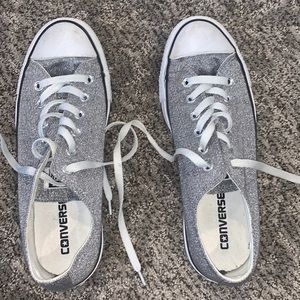 Silver converse sneakers